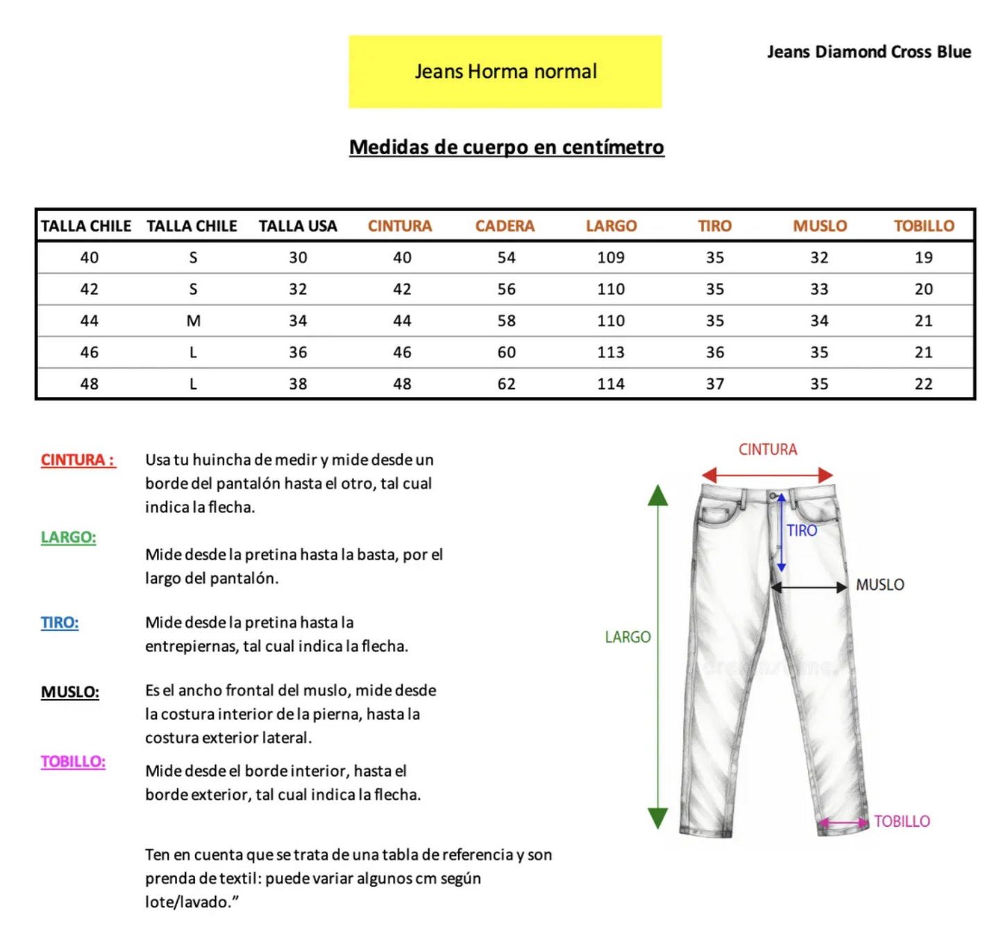 Jeans Diamond Cross Blue