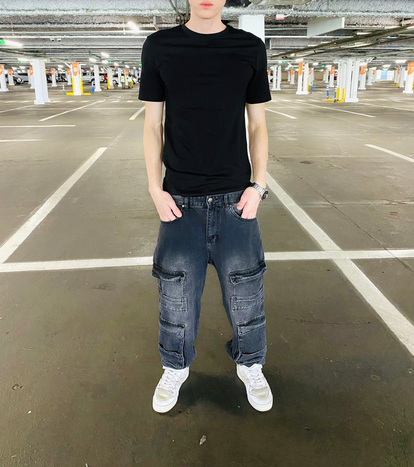 Jeans Cargo Blacktop (Loose Fit)