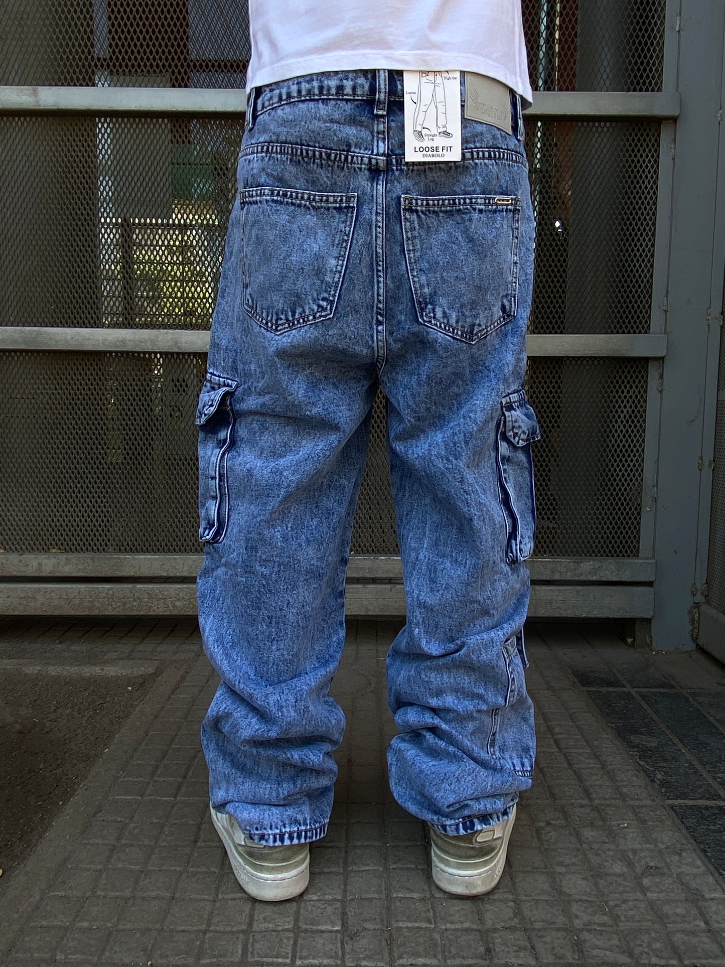 Jeans Cargo Alfa Blue ( Loose Fit )