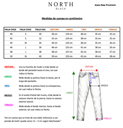 Jeans Raw Premium (Tela cruda - Baggy fit)