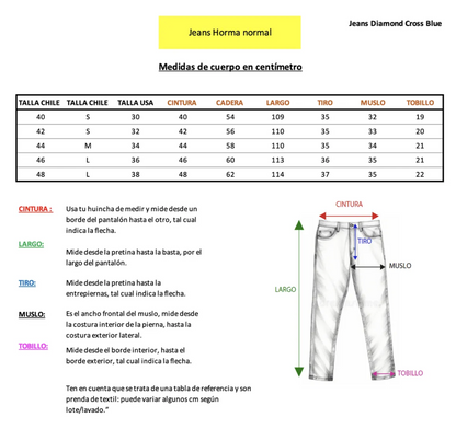 Jeans Diamond Cross Blue