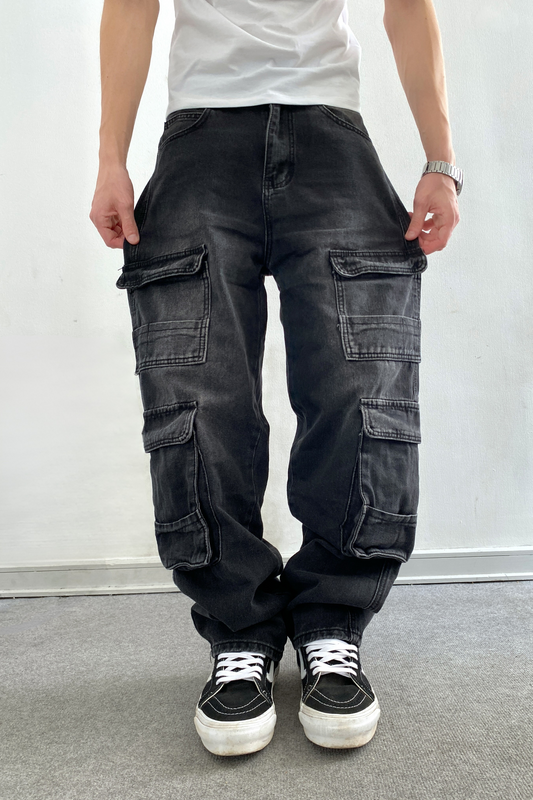 Jeans Cargo Blacktop (Loose Fit)