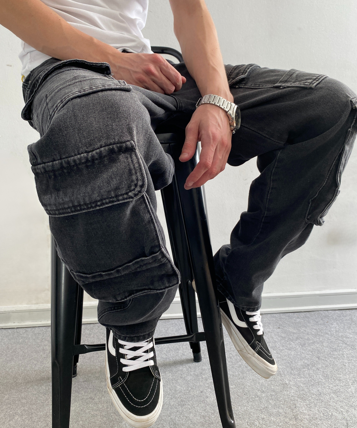 Jeans Cargo Blacktop (Loose Fit)