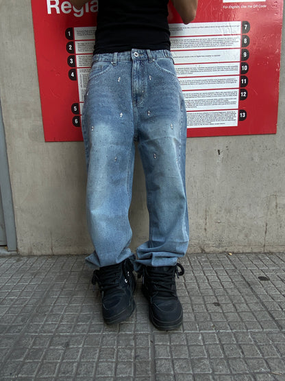 Jeans Diamond Cross Blue