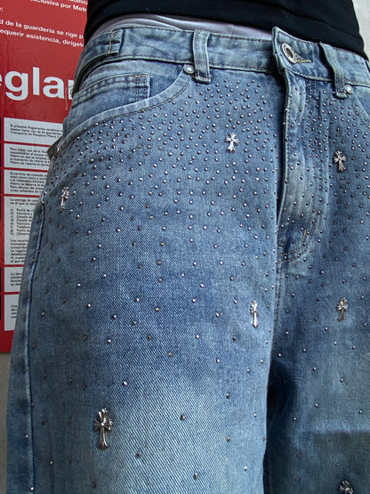 Jeans Diamond Cross Blue