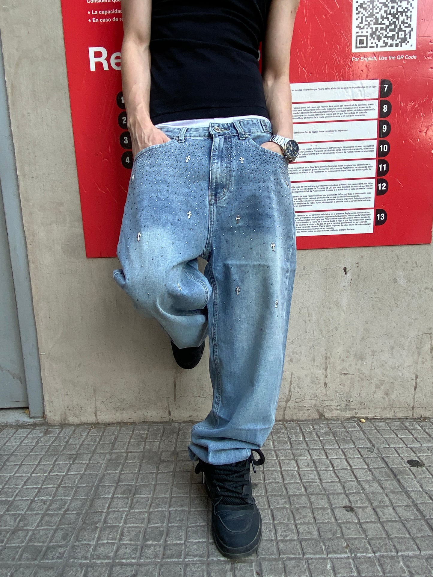 Jeans Diamond Cross Blue