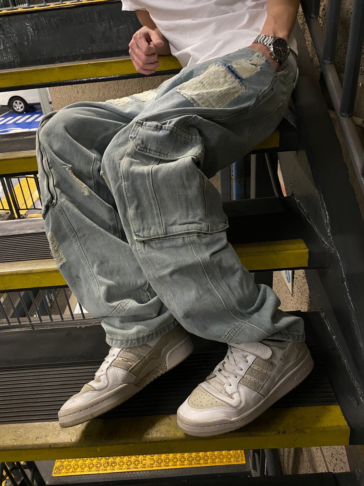 Jeans Cargo DriftBlue ( Loose Fit )