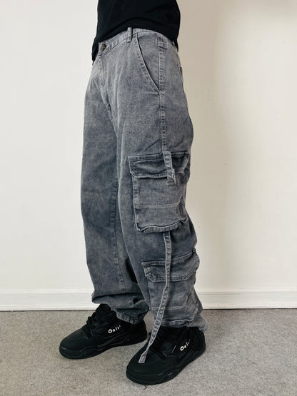 Jeans Cargo Gravik Grey ( Loose Fit )