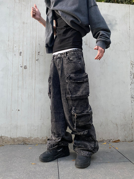 Jeans Cargo DarkGray ( Baggy Fit )