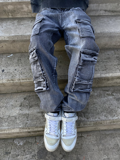 Jeans Cargo GrayTop ( Loose Fit )