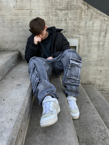 Jeans Cargo GrayTop ( Loose Fit )