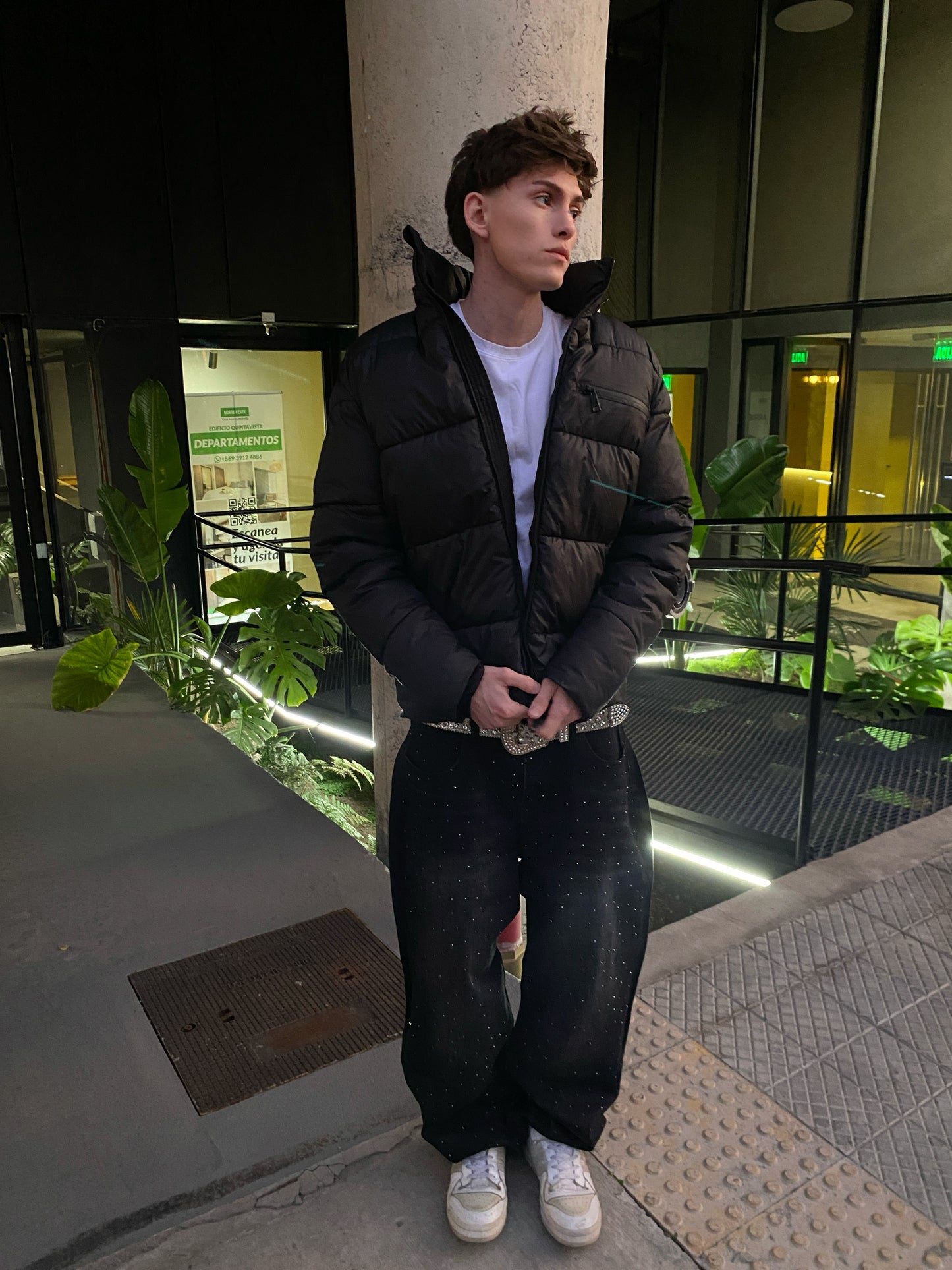 Jeans Black Glitter ( Baggy Fit )