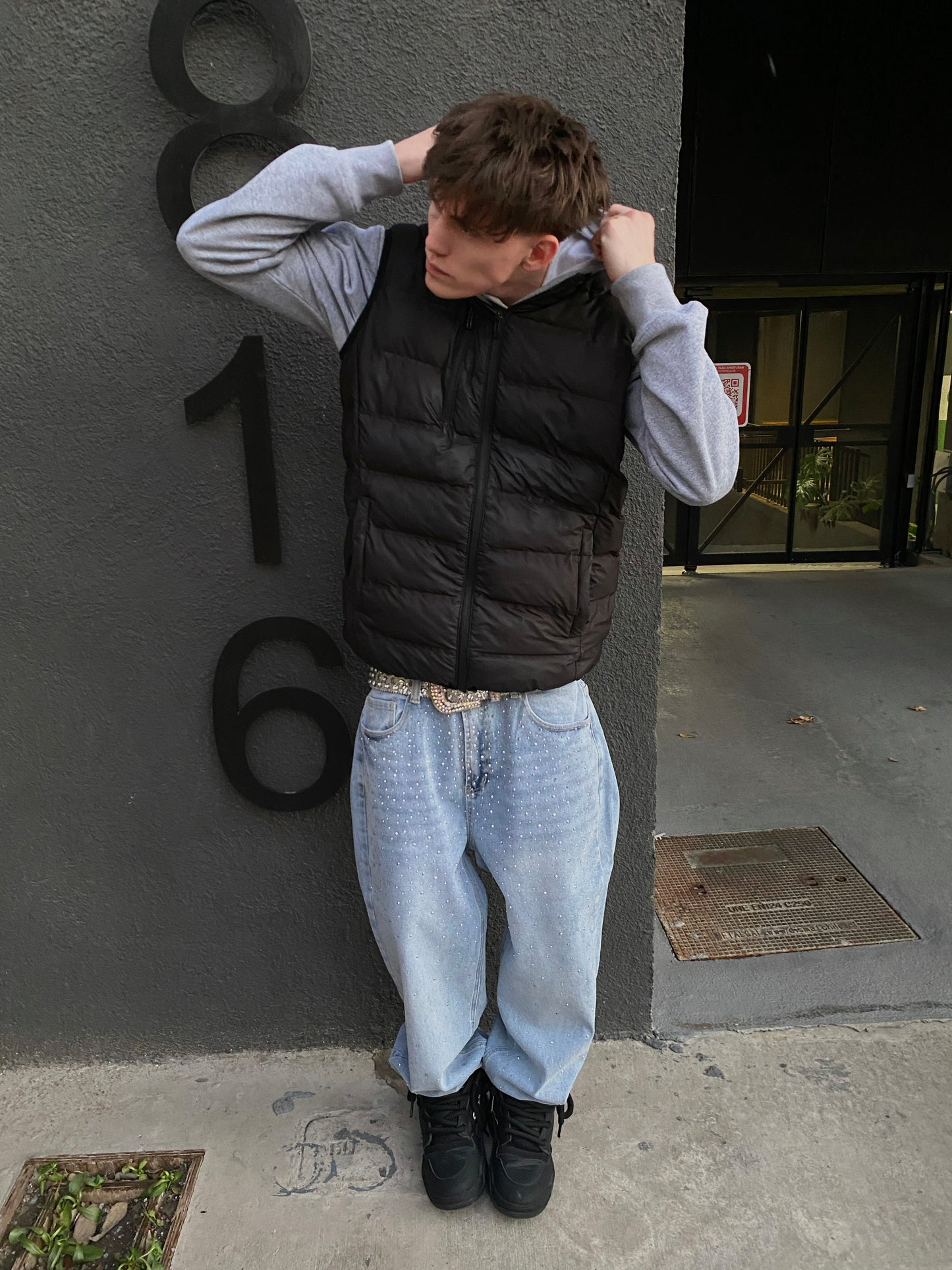 Jeans Blue Glitter ( Baggy Fit )