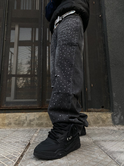 Jeans gray glitter ( Loose Fit )