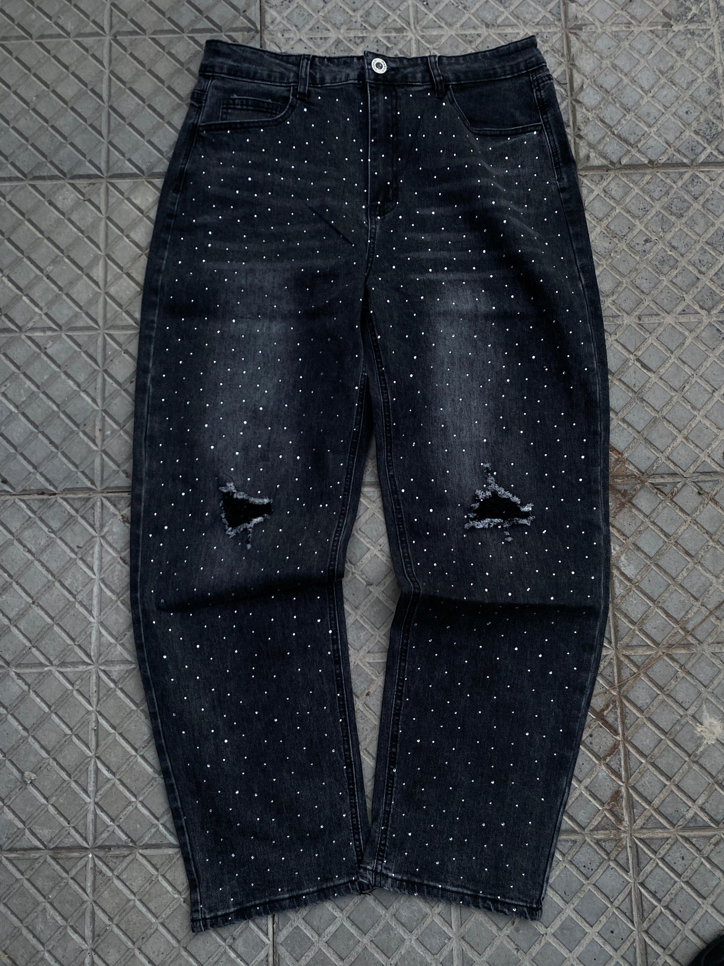 Jeans gray glitter ( Loose Fit )