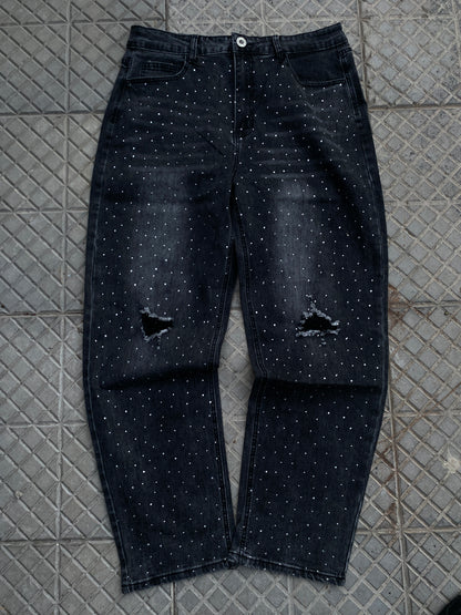 Jeans gray glitter ( Loose Fit )