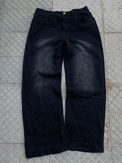 Jeans Black Glitter ( Baggy Fit )