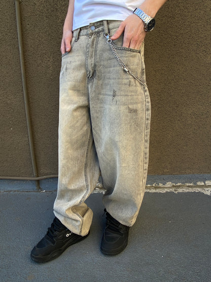 Jeans Focus Grey  ( Baggy Fit )