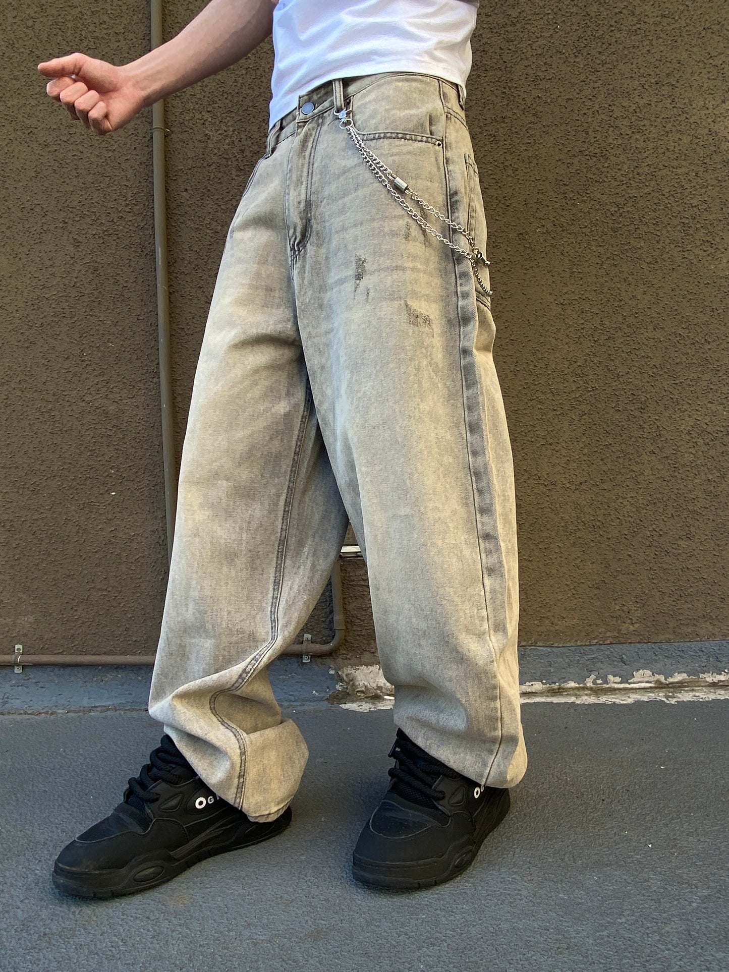 Jeans Focus Grey  ( Baggy Fit )