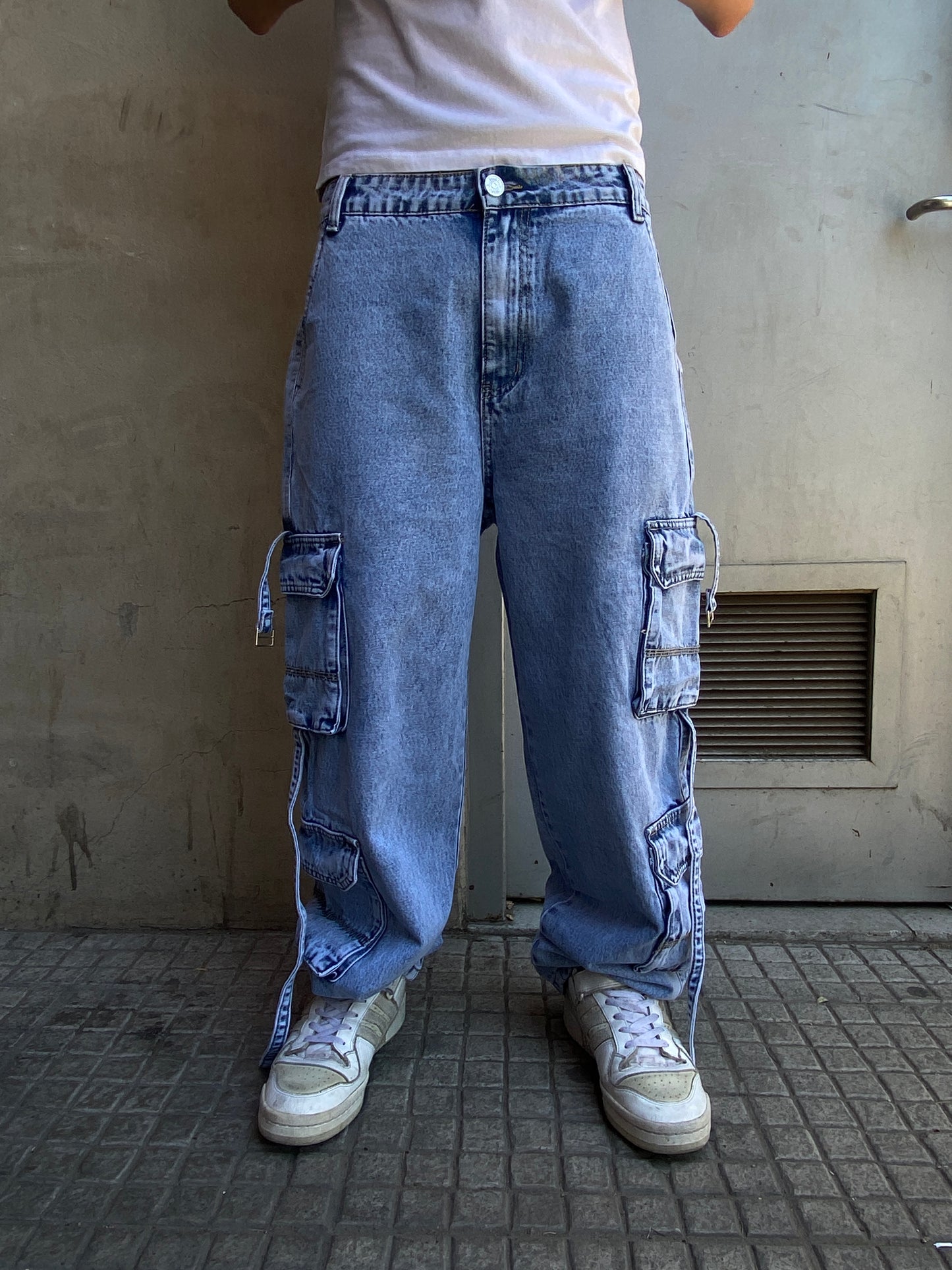 Jeans Cargo Gravik Blue ( Loose Fit )