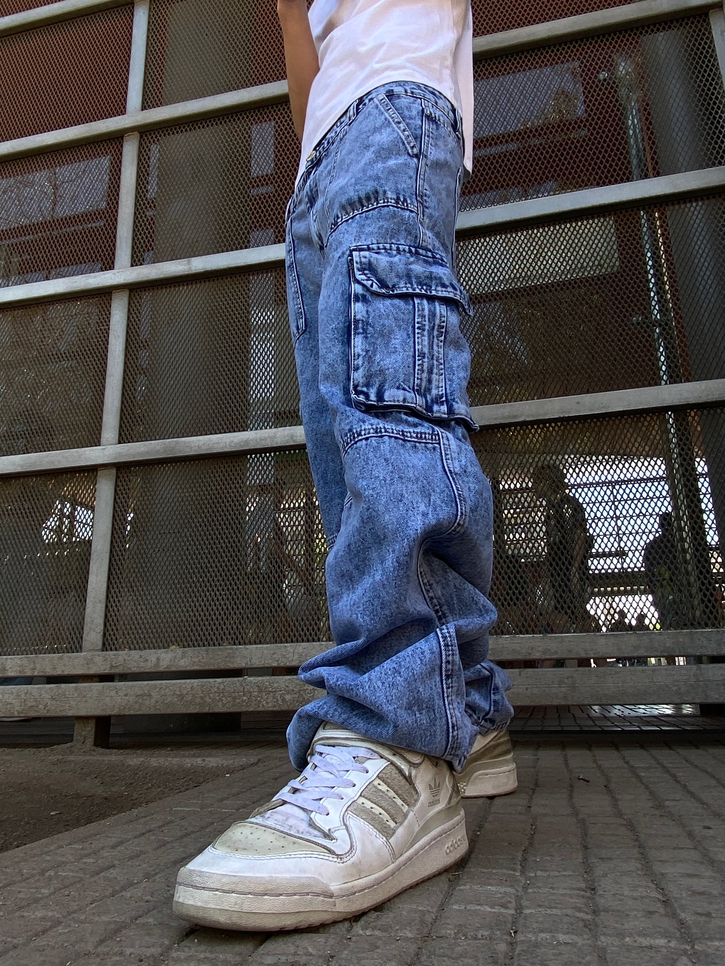 Jeans Cargo Alfa Blue ( Loose Fit )