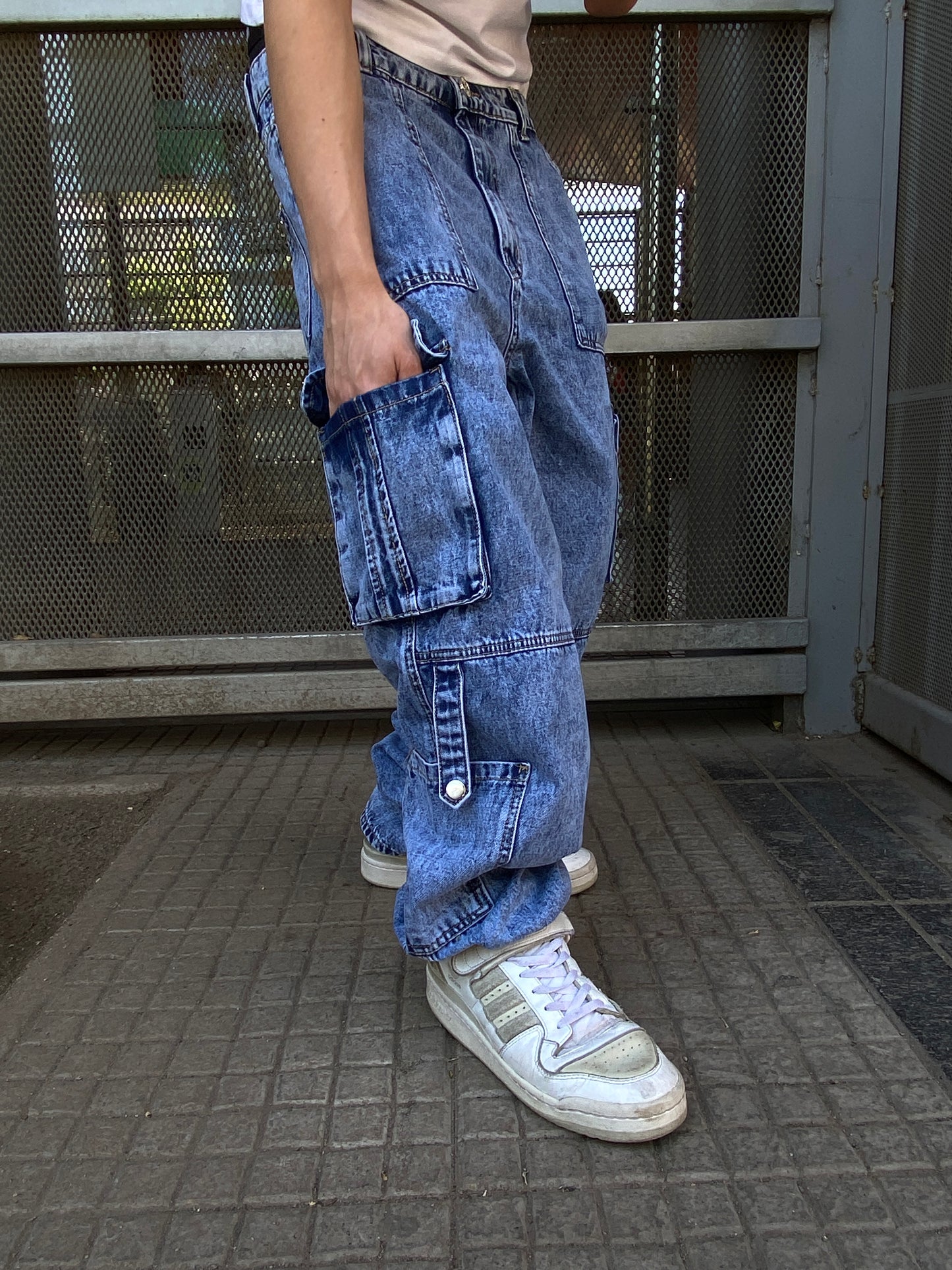 Jeans Cargo Alfa Blue ( Loose Fit )