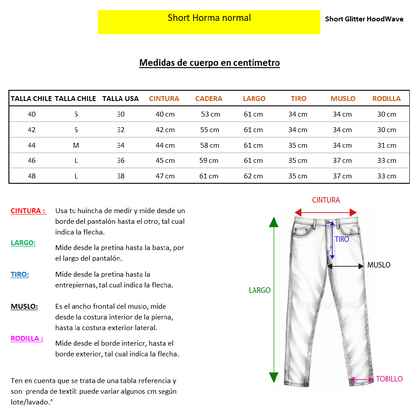 Short Glitter HoodWave